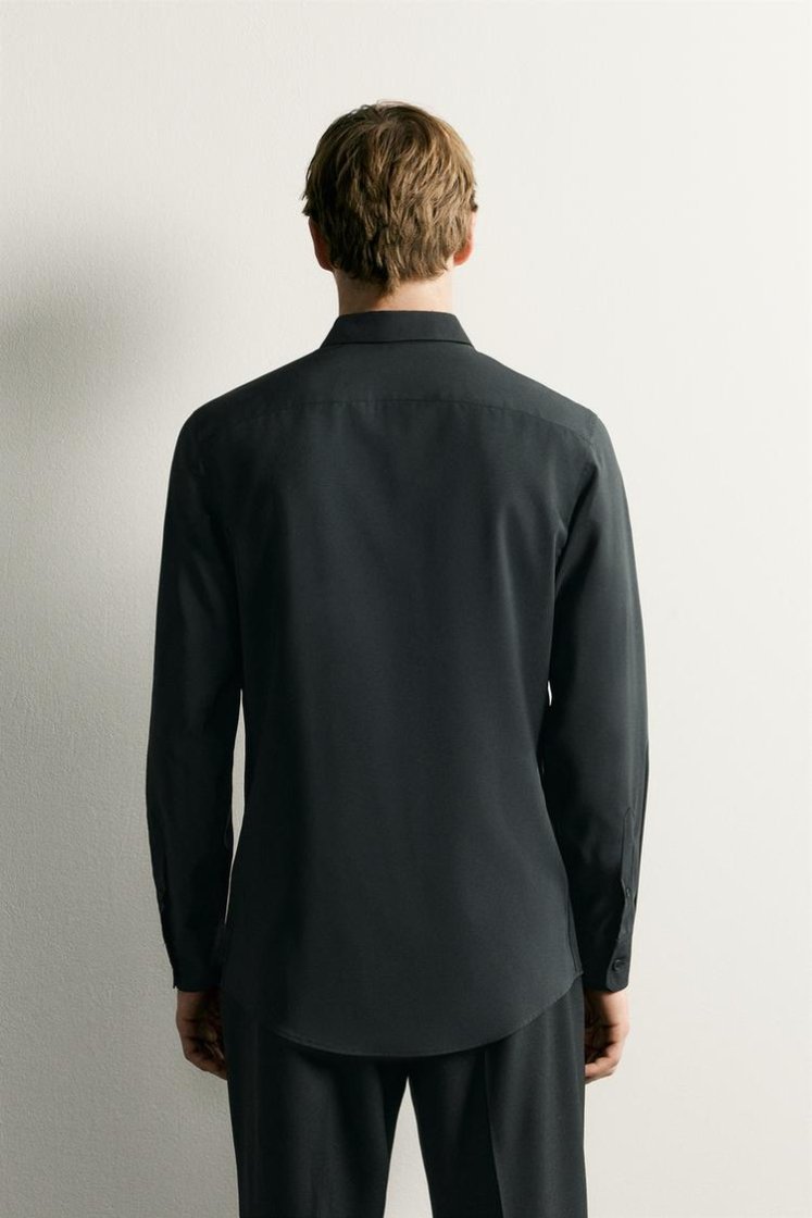 Zara CHEMISE regular fit — Noir