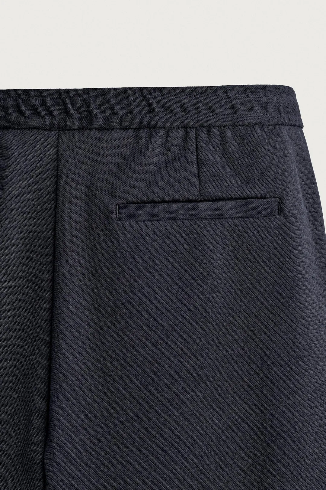 Zara Navy Drawstring Casual Shorts — Navy