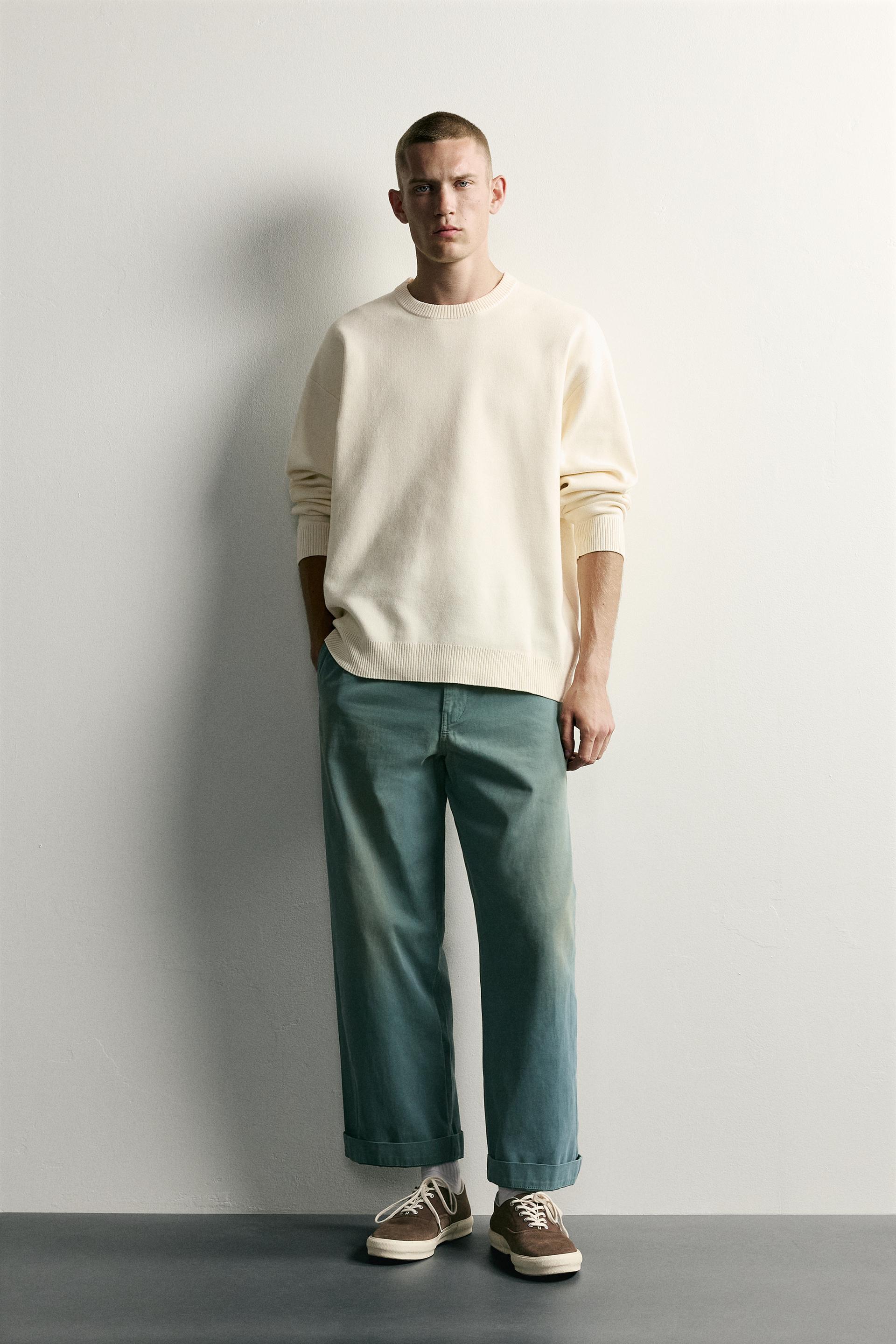 Zara Soft Relaxed Knit Pullover — Blanc cassé