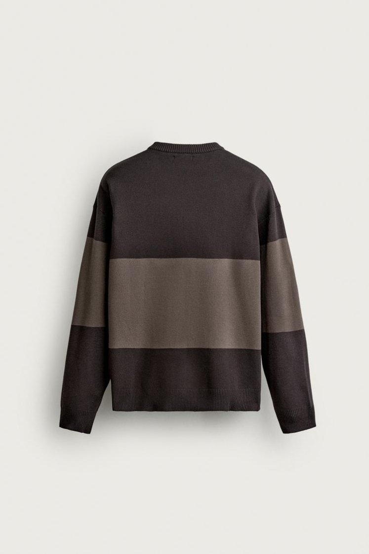 Zara Soft Relaxed Knit Pullover — Marron chocolat
