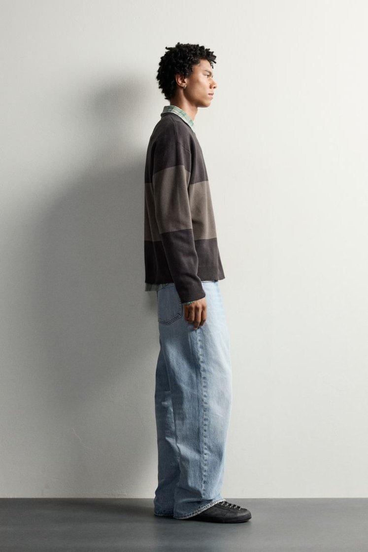 Zara Soft Relaxed Knit Pullover — Marron chocolat