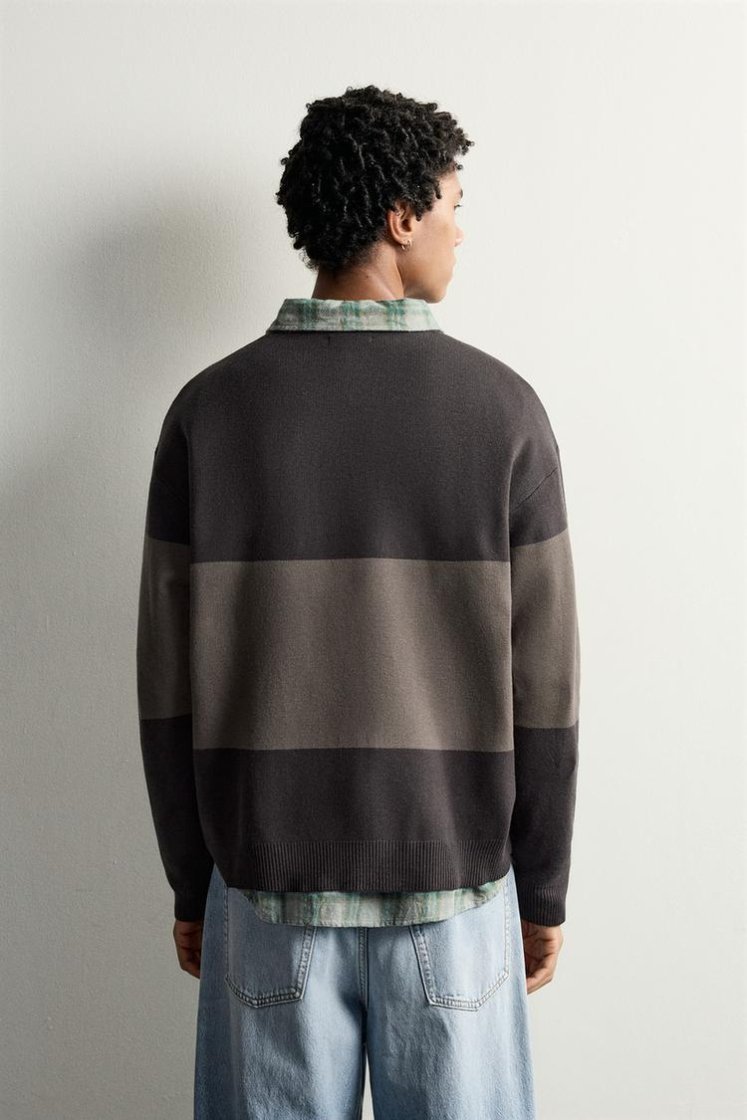 Zara Soft Relaxed Knit Pullover — Marron chocolat