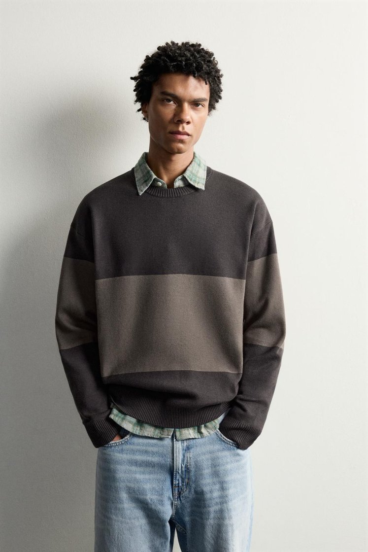 Zara Soft Relaxed Knit Pullover — Marron chocolat