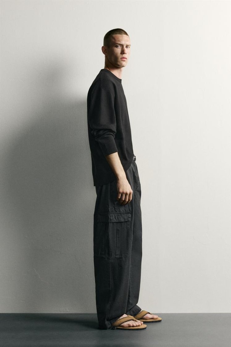 Zara Soft Relaxed Knit Pullover — Noir