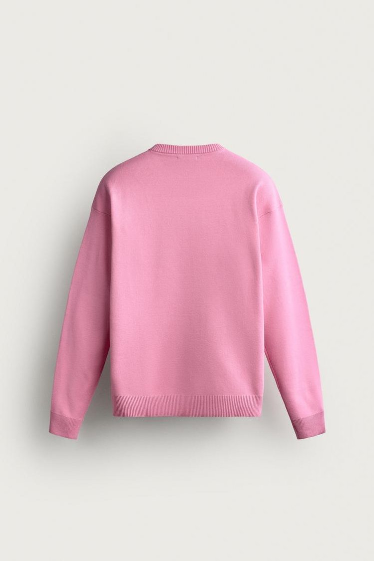 Zara Soft Relaxed Knit Pullover — Rose