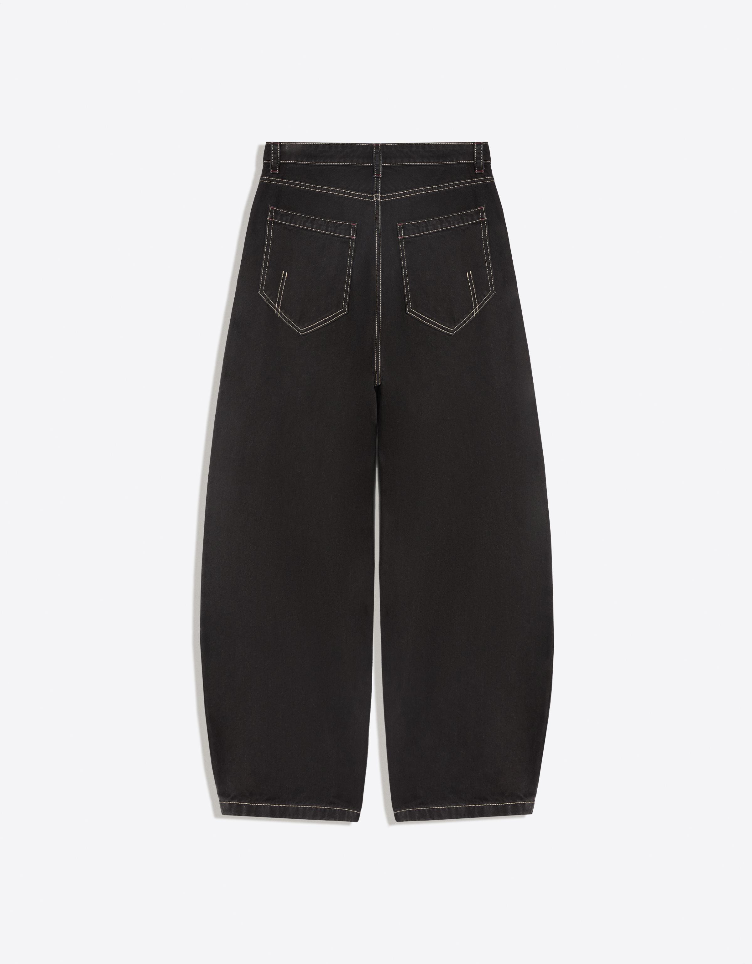 Bershka Jeans barrel fit — Noir