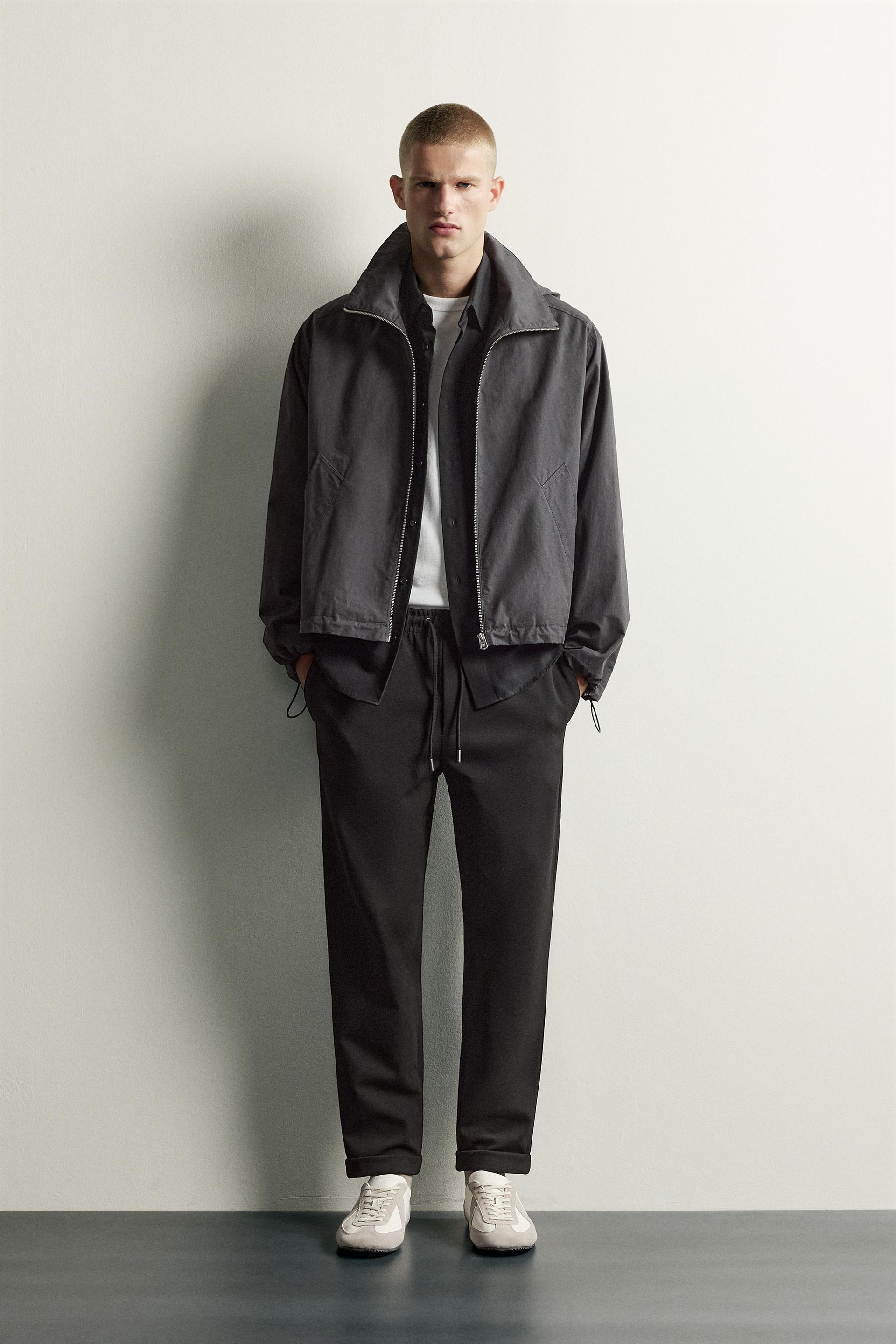 Zara Easy Care Regular Trouser — Noir