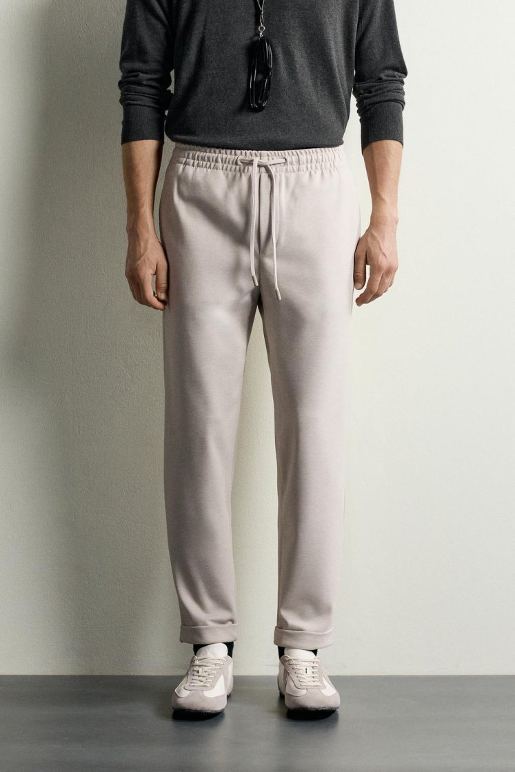 Zara Easy Care Regular Trouser — Marron clair