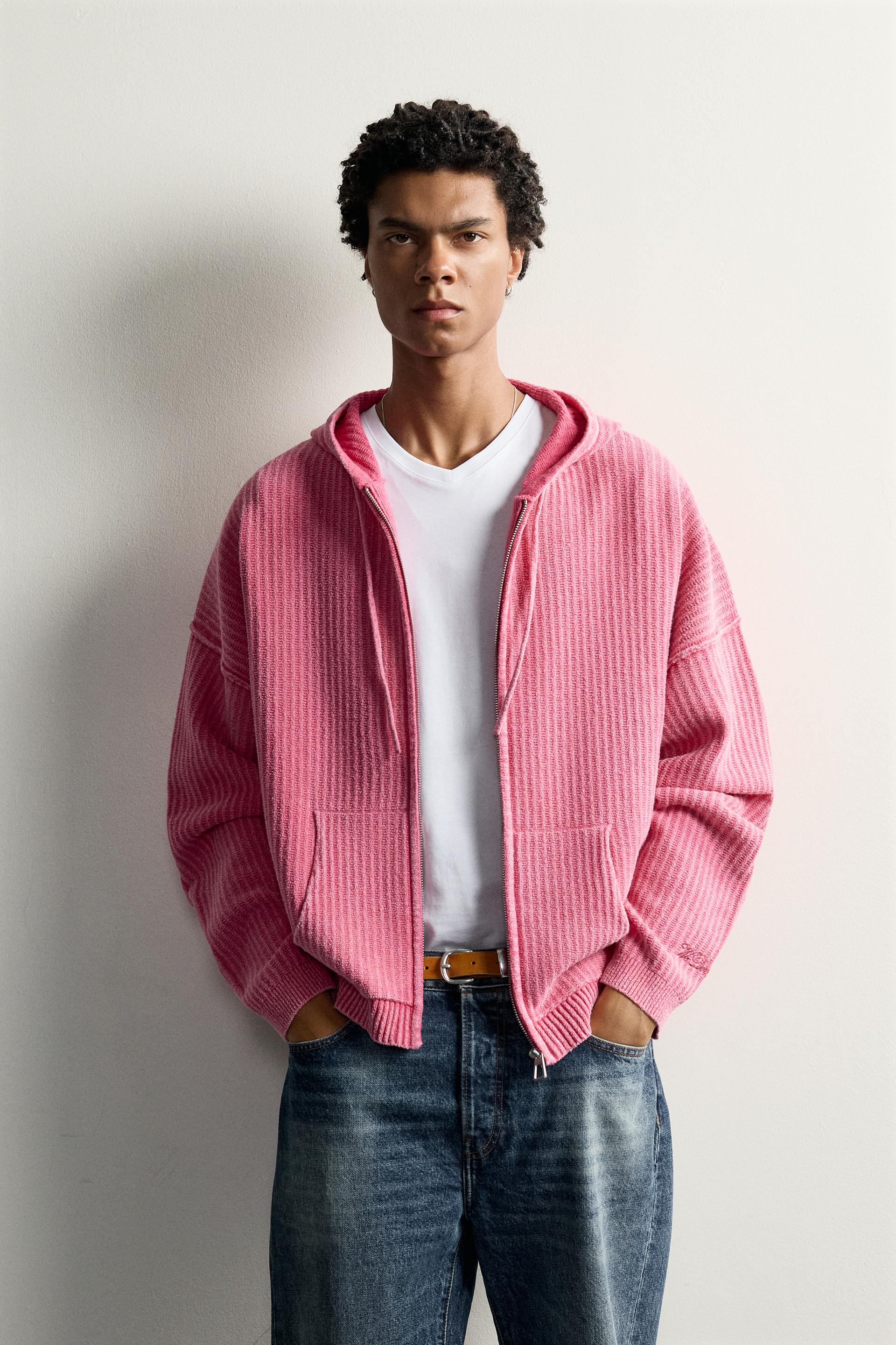 SWEAT EN MAILLE À CAPUCHE ET ZIP