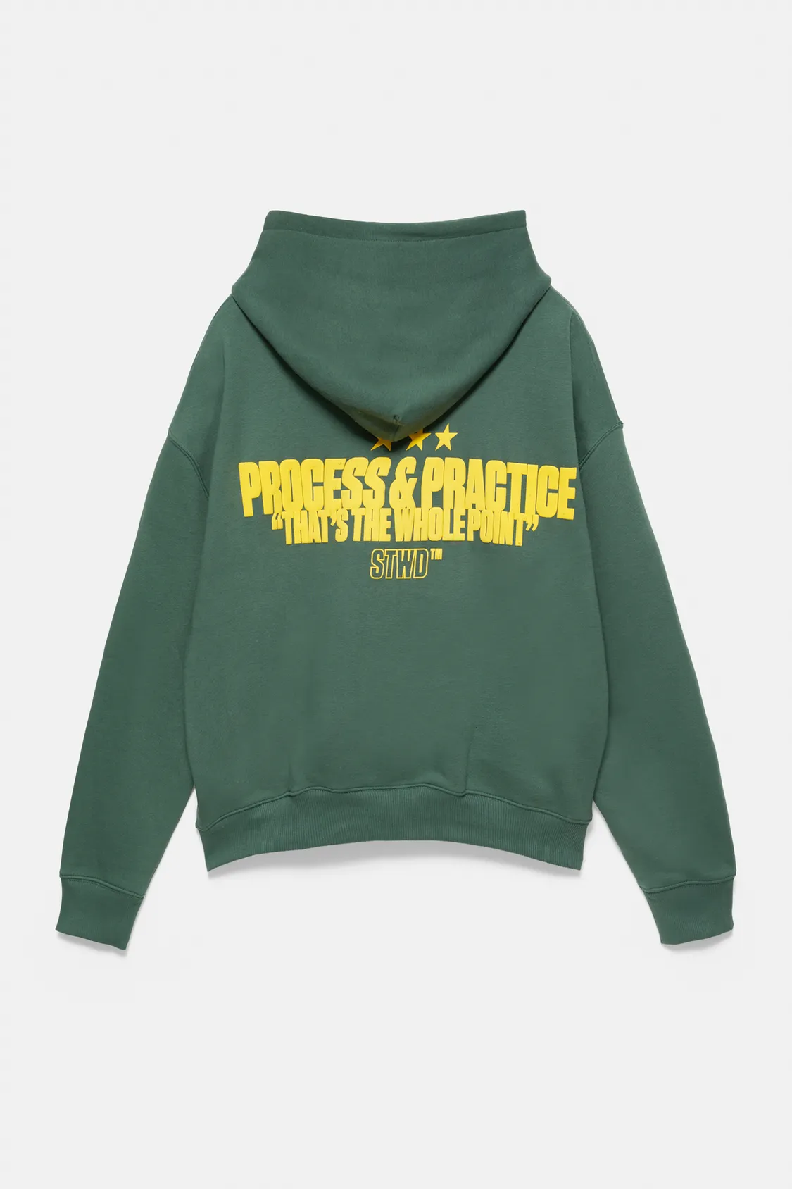 Pull&Bear Graphic Print Oversized Hoodie — Dark Green