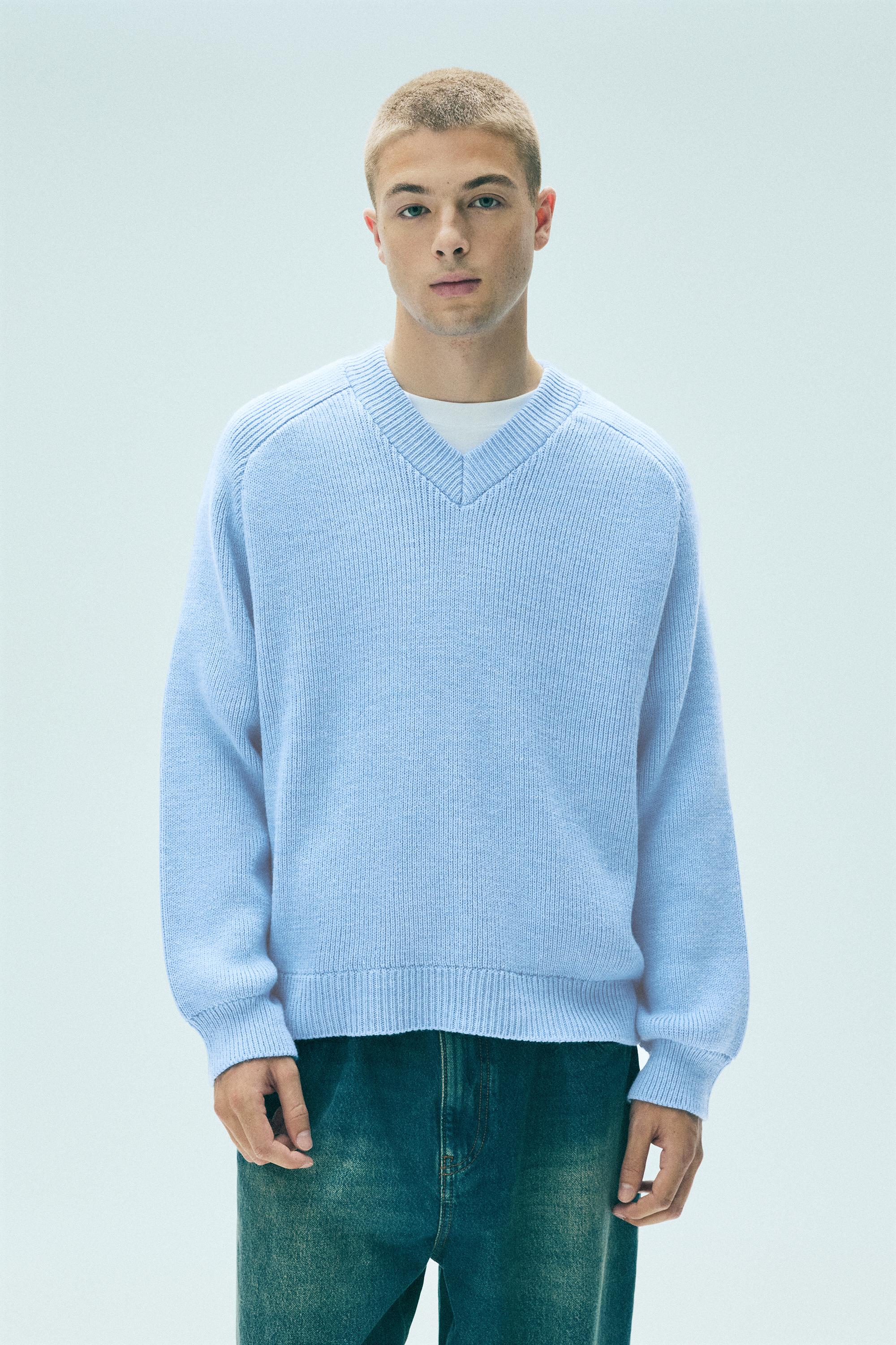 Sweat Col V Maille Anglaise