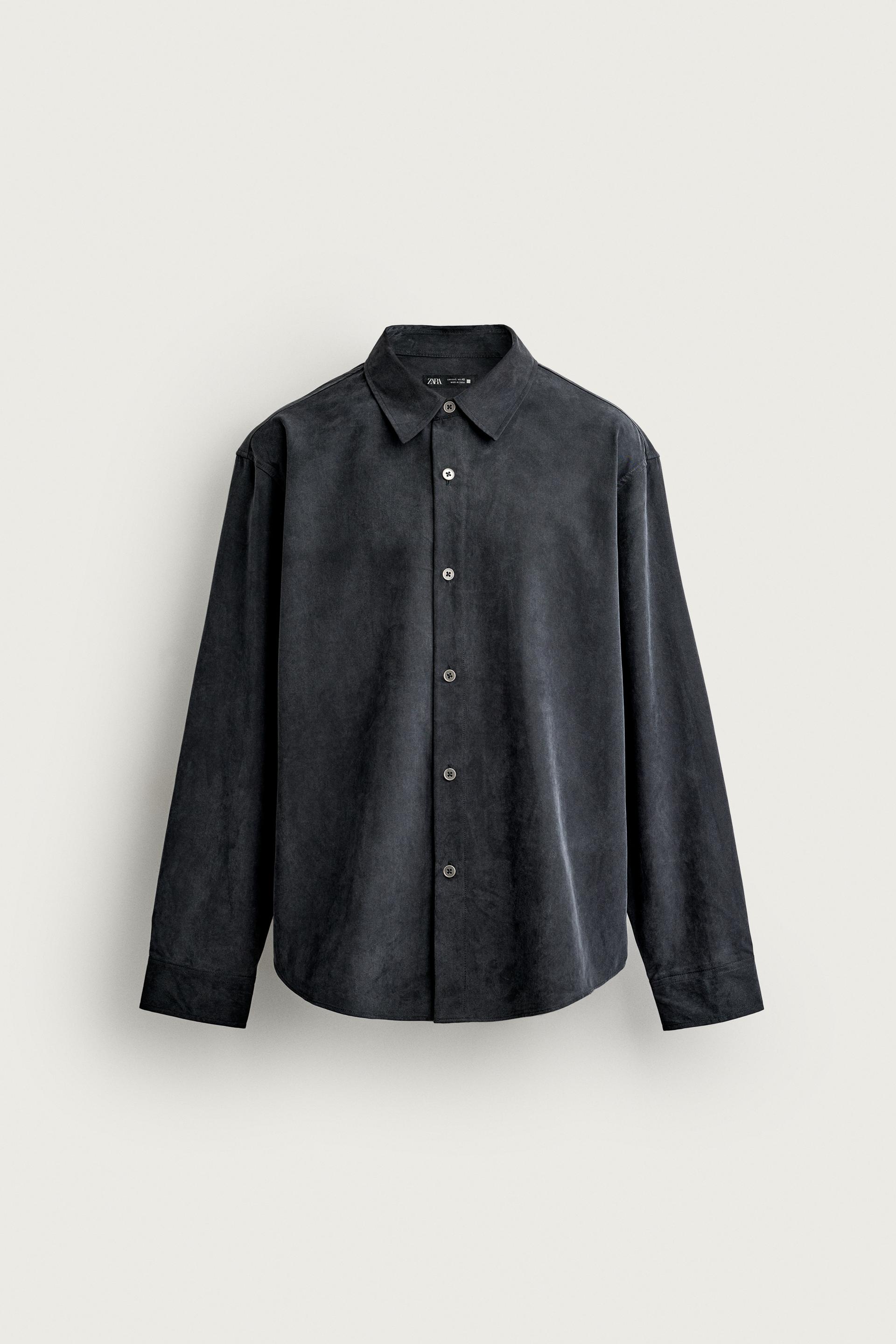 Zara CHEMISE FLUIDE COUPE DÉCONTRACTÉE — Midnight
