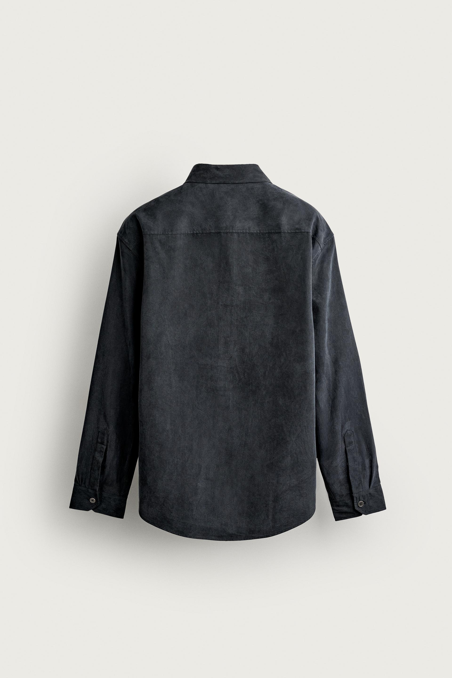 Zara CHEMISE FLUIDE COUPE DÉCONTRACTÉE — Midnight