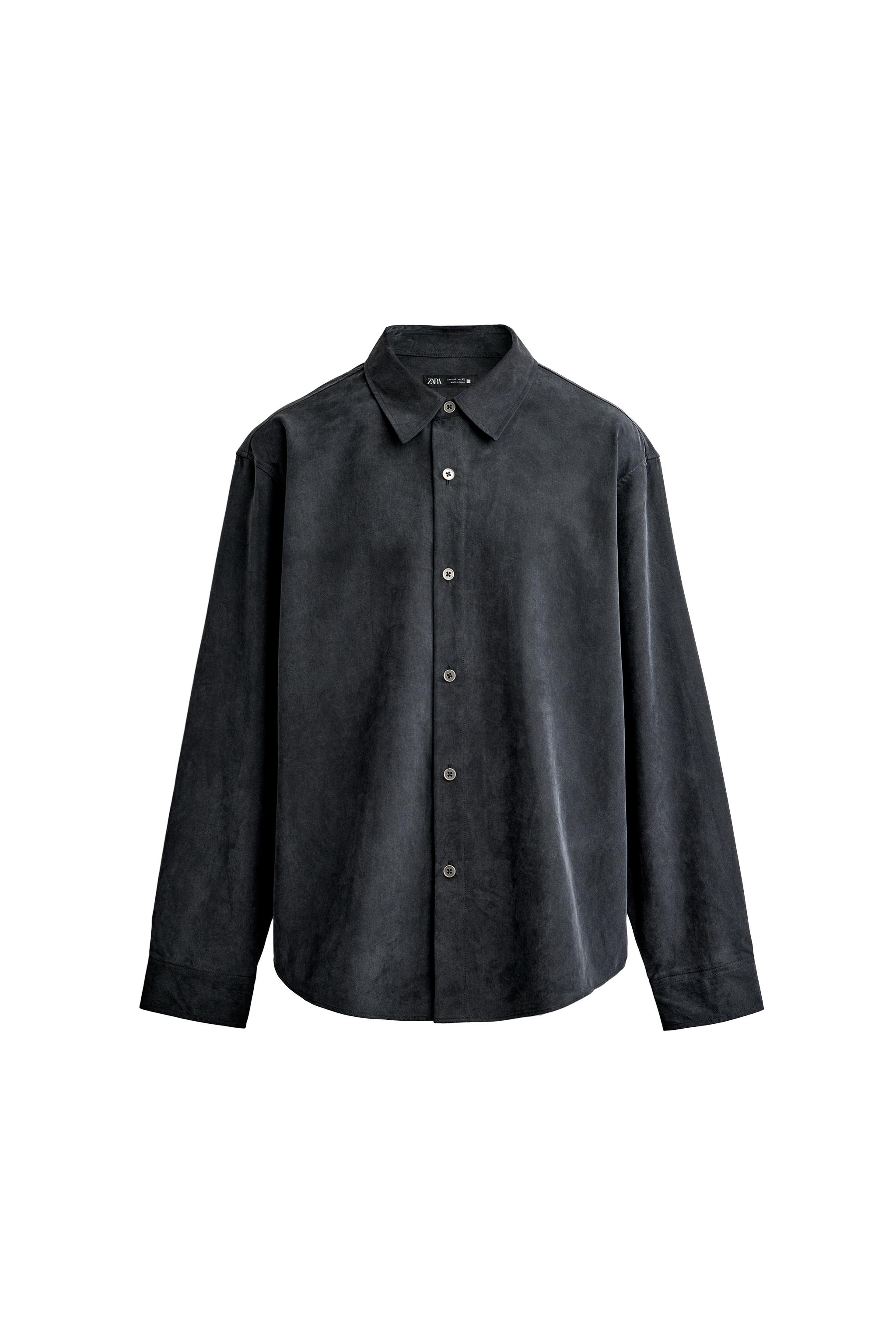 Zara CHEMISE FLUIDE COUPE DÉCONTRACTÉE — Midnight