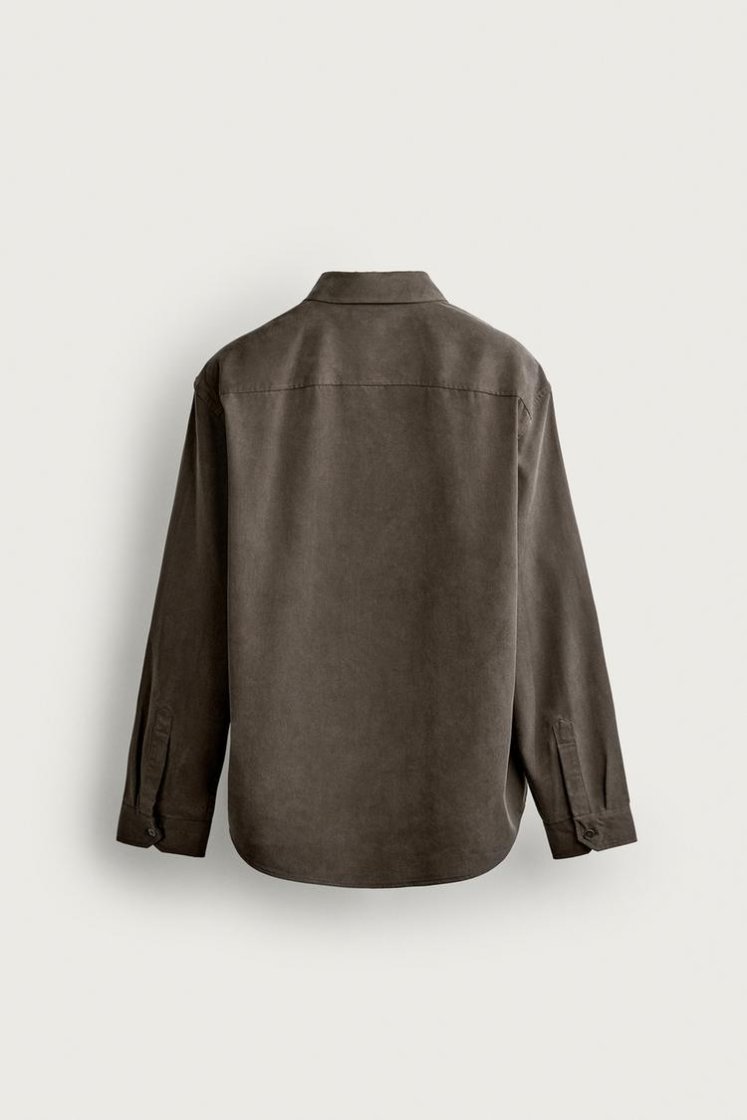 Zara CHEMISE FLUIDE COUPE DÉCONTRACTÉE — Brown