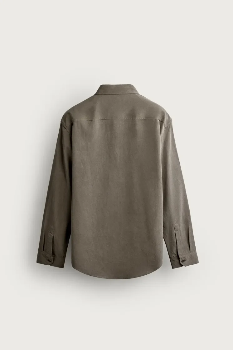 Zara CHEMISE FLUIDE COUPE DÉCONTRACTÉE — Grey