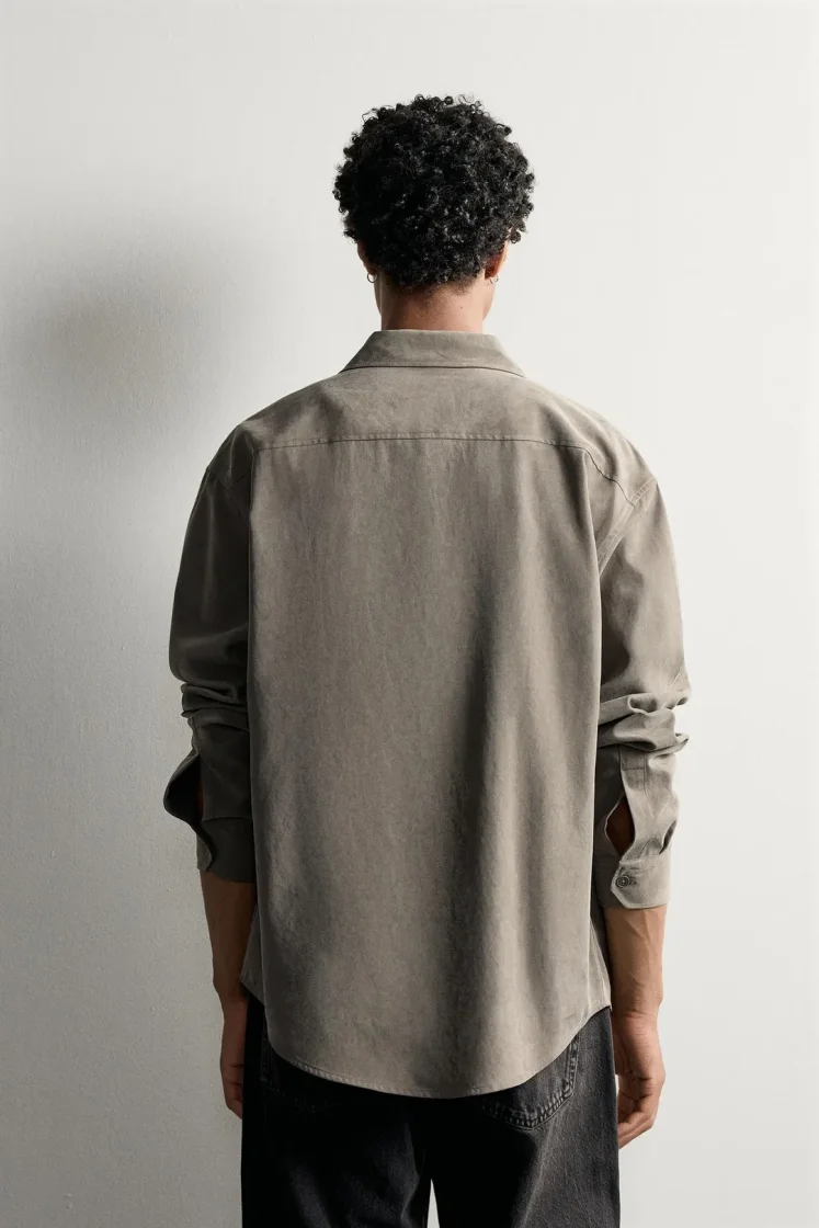 Zara CHEMISE FLUIDE COUPE DÉCONTRACTÉE — Grey
