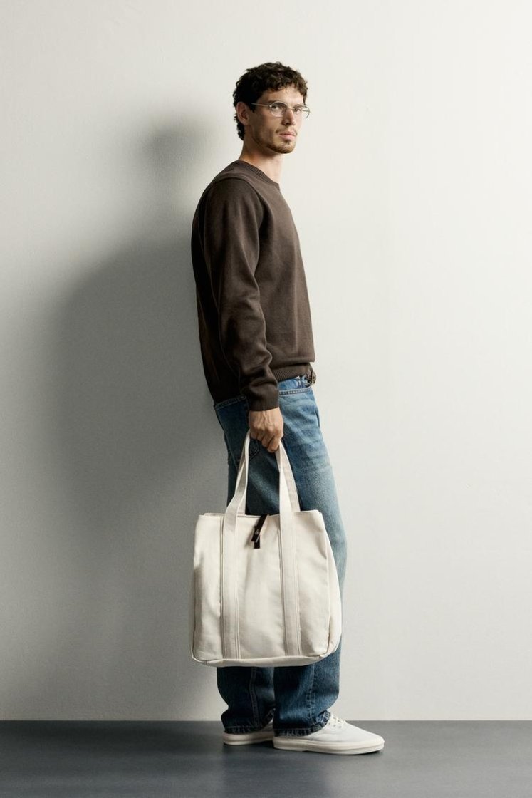 Zara Structured Cotton Knit — Chocolate