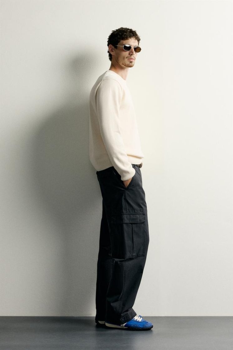 Zara Structured Cotton Knit — Cream