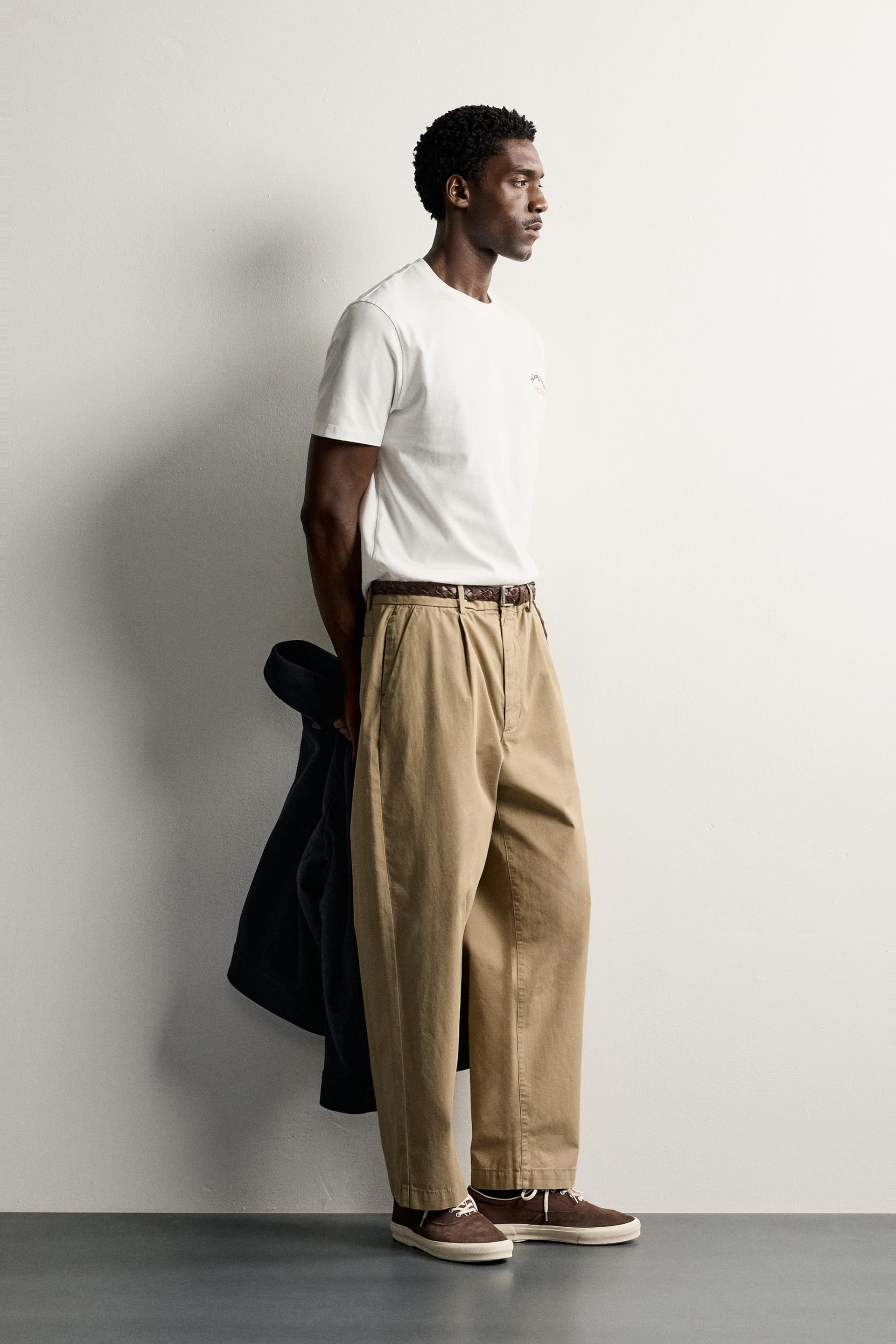 Zara T-SHIRT REGULAR FIT GRAPHIQUE — White