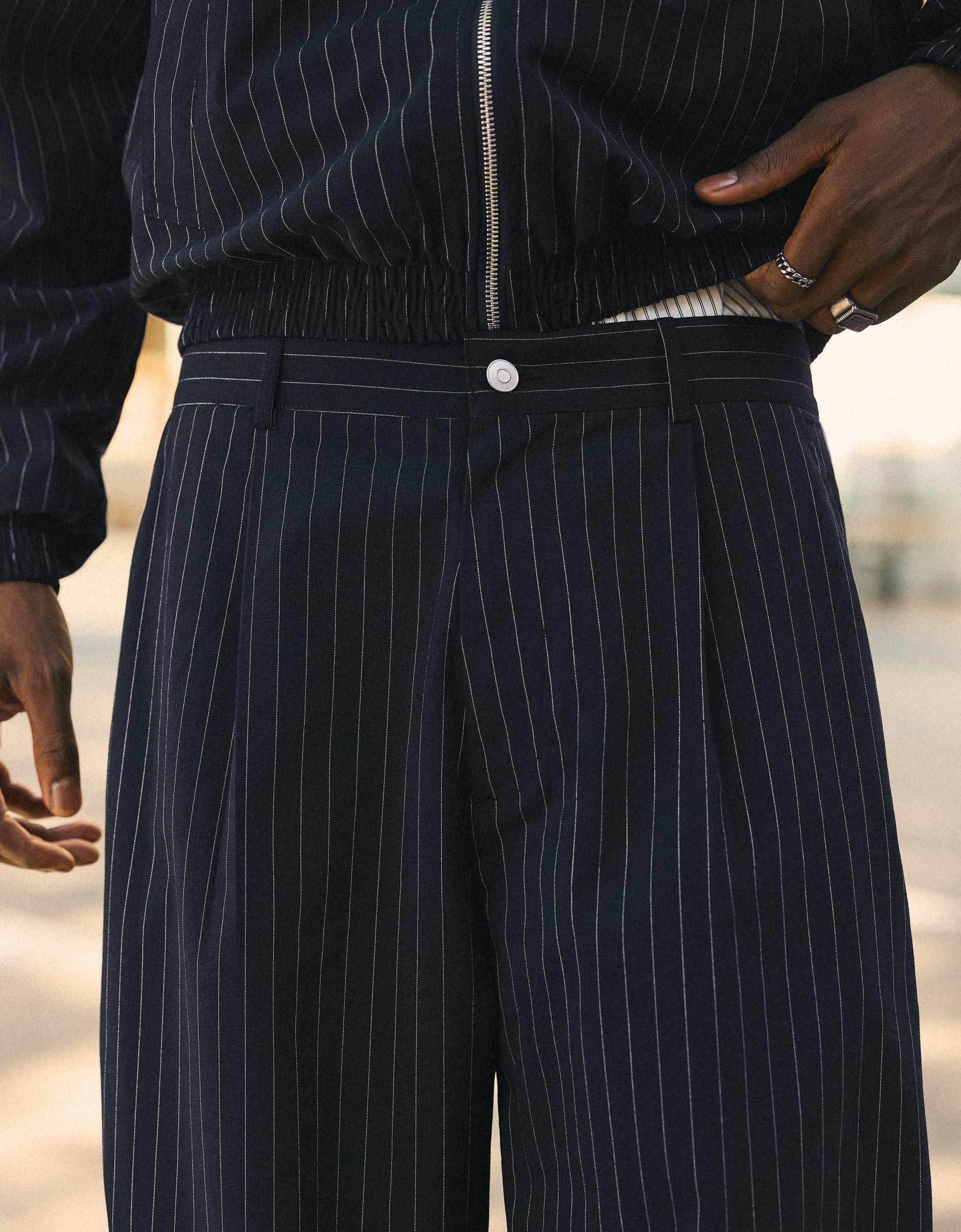 Bershka Pantalon super baggy fit à rayures tennis