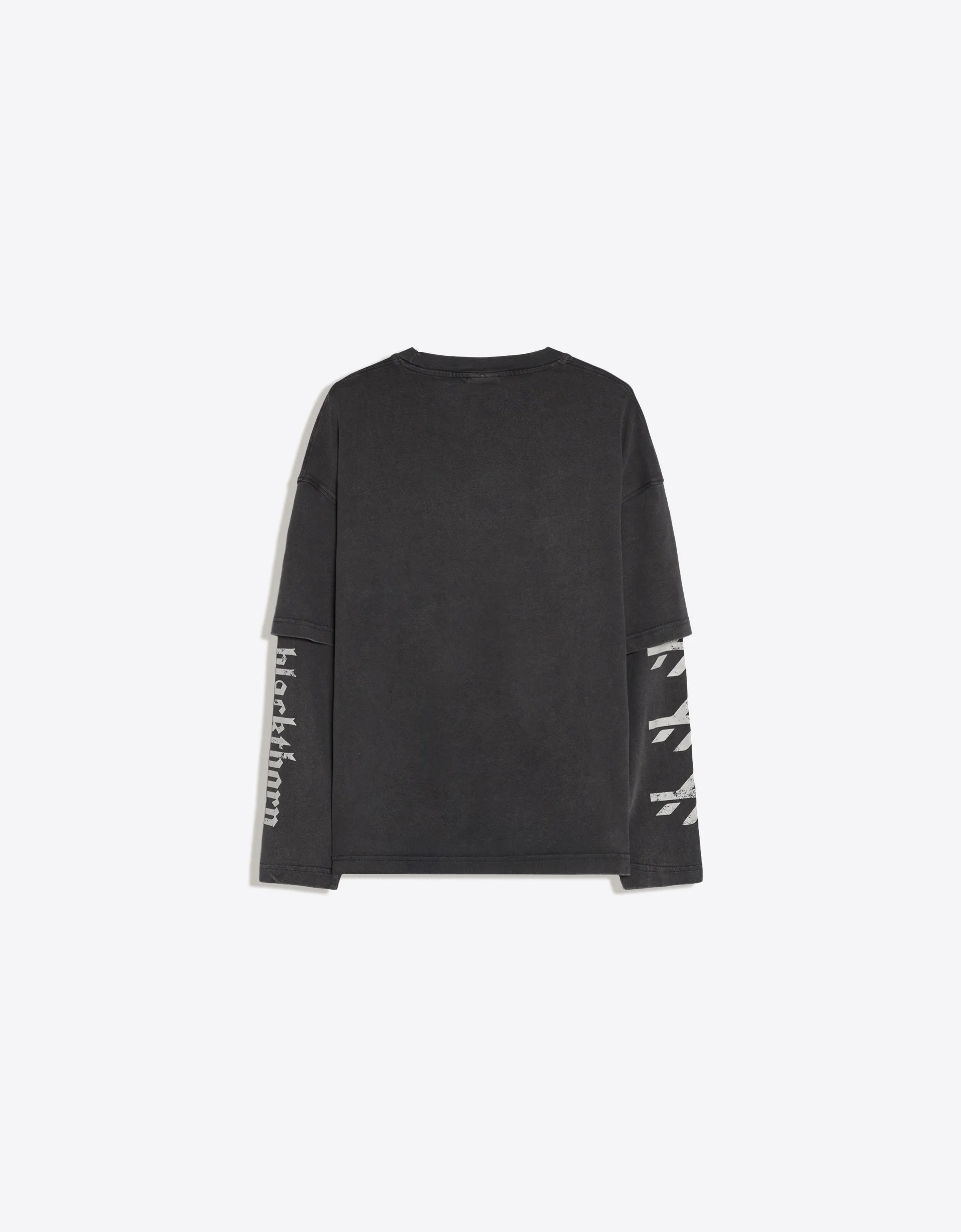Bershka Double-Sleeve Printed Tee