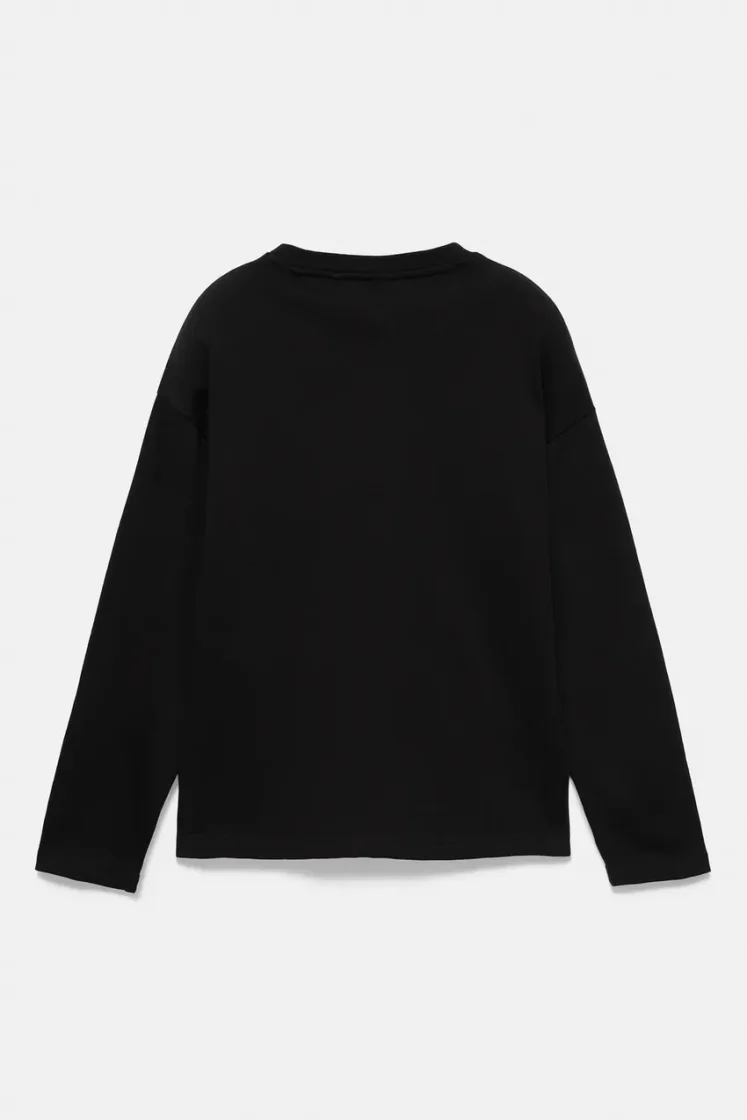 Heavyweight Relaxed Long-Sleeve — Black