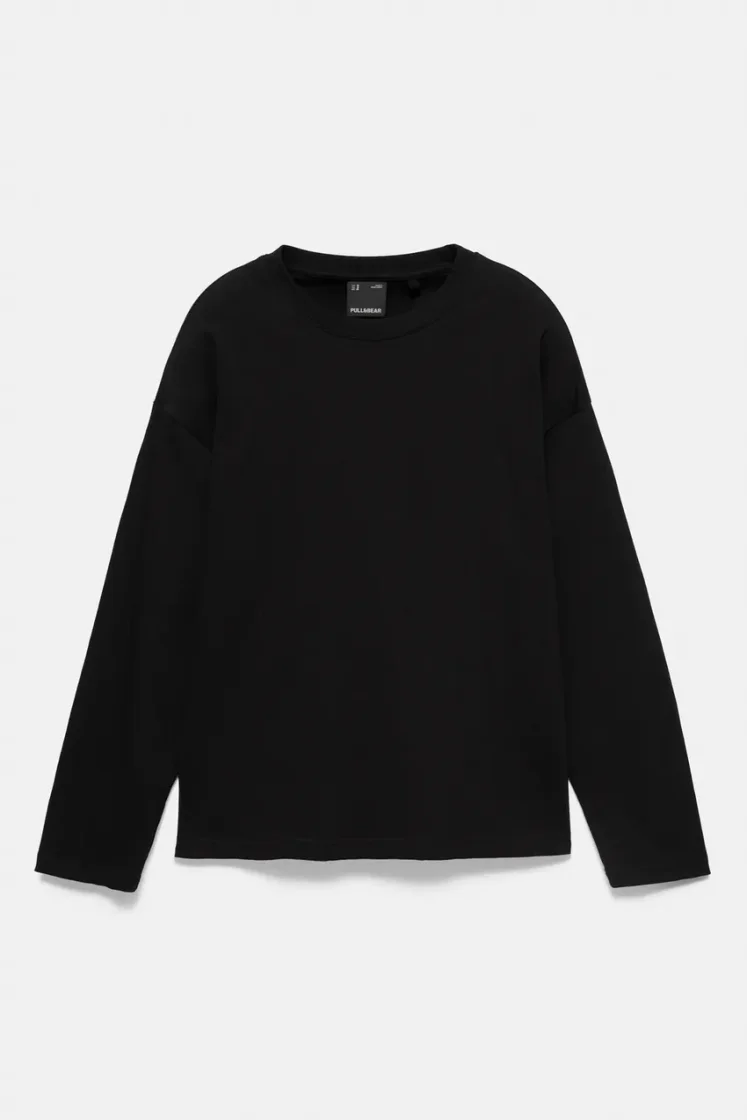 Heavyweight Relaxed Long-Sleeve — Black