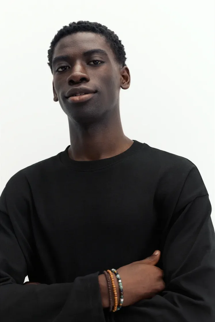 Heavyweight Relaxed Long-Sleeve — Black
