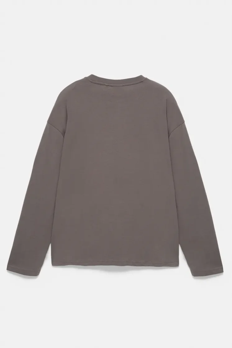 Heavyweight Relaxed Long-Sleeve — Dark Grey