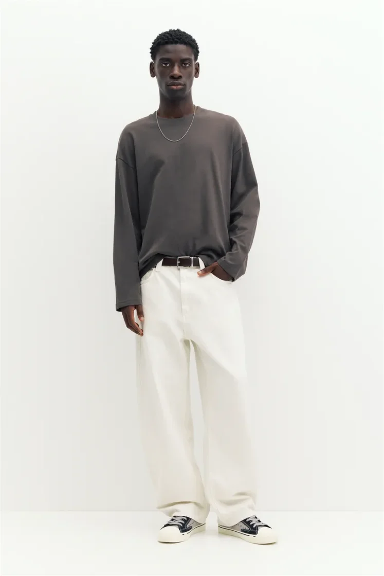 Heavyweight Relaxed Long-Sleeve — Dark Grey