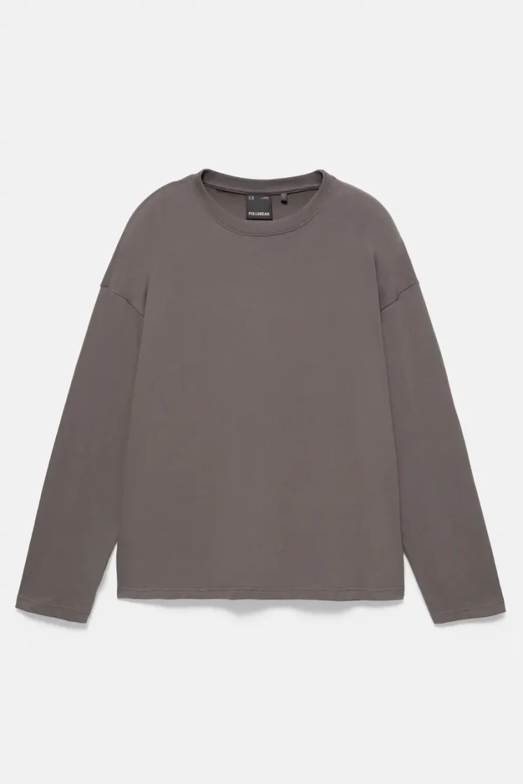 Heavyweight Relaxed Long-Sleeve — Dark Grey