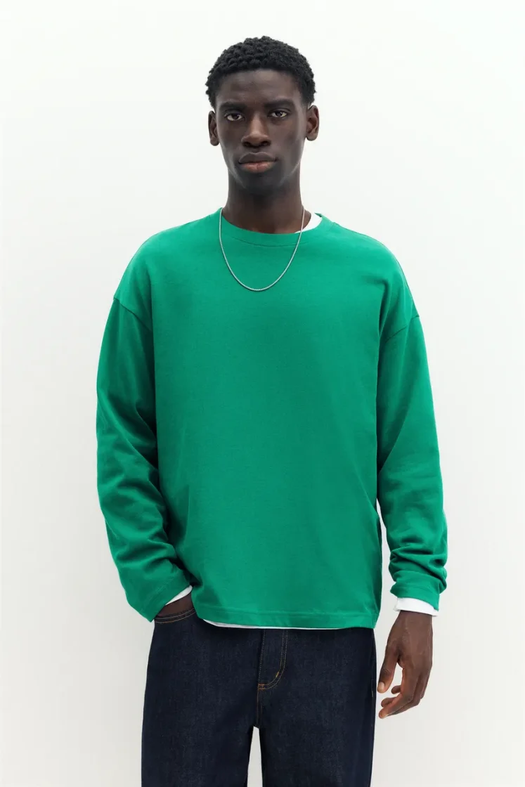 Heavyweight Relaxed Long-Sleeve — Teal