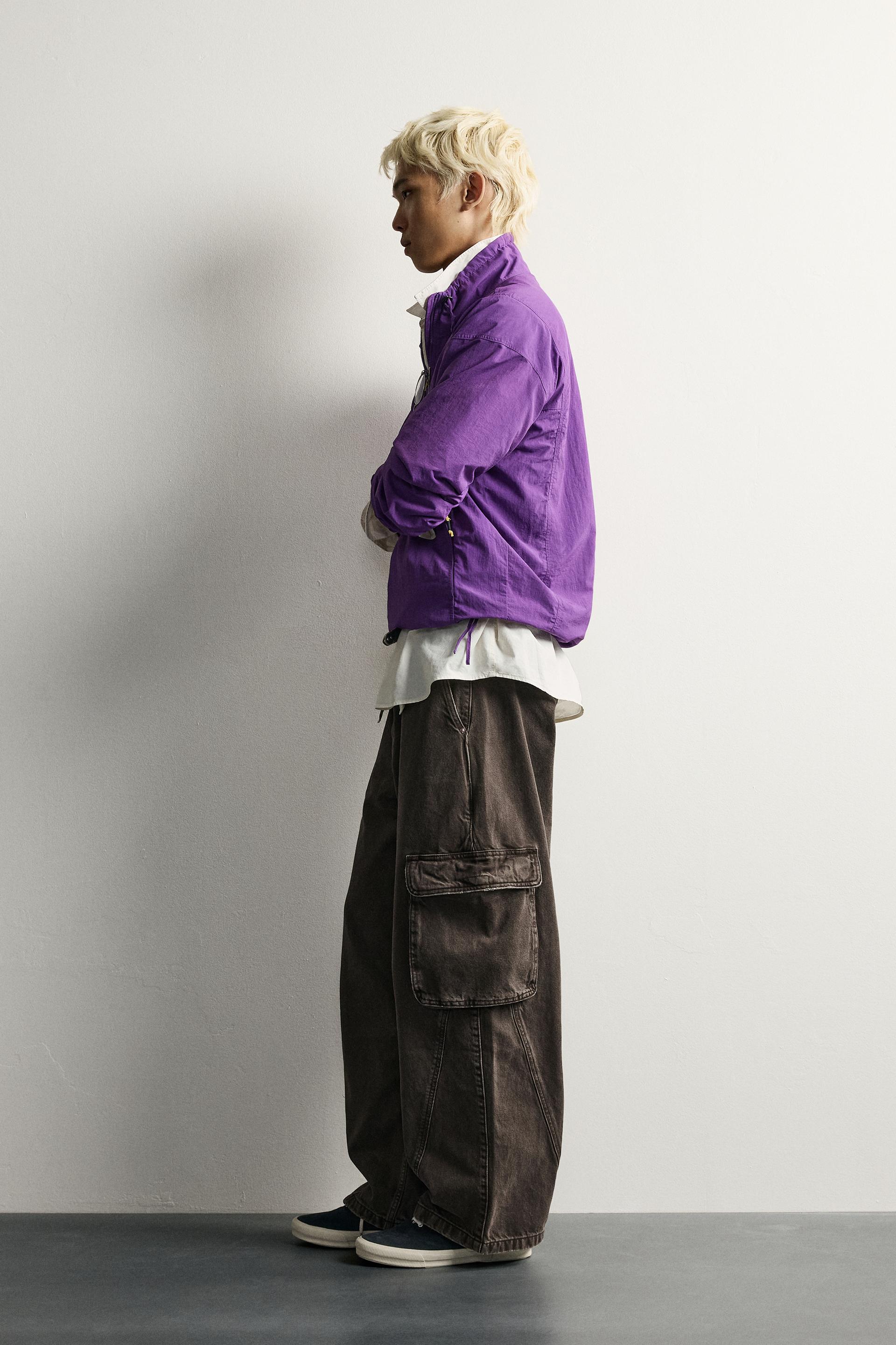 Zara Relaxed Cargo Trousers — Brown