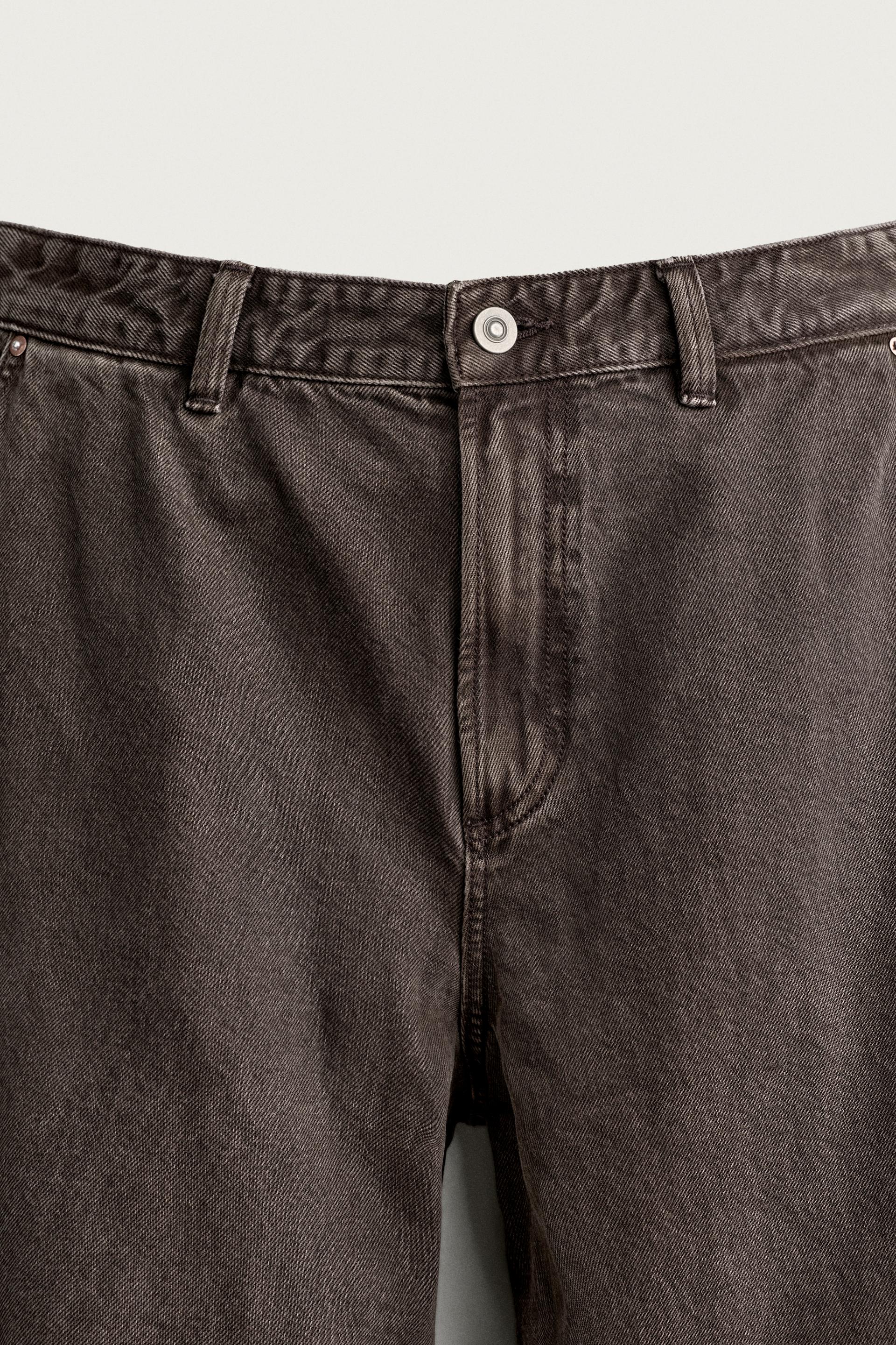 Zara Relaxed Cargo Trousers — Brown