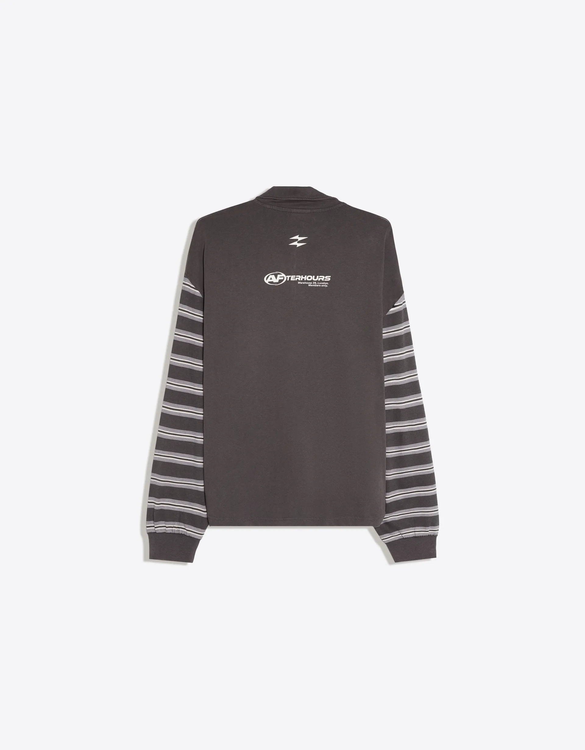 Bershka Striped Long-Sleeve Polo