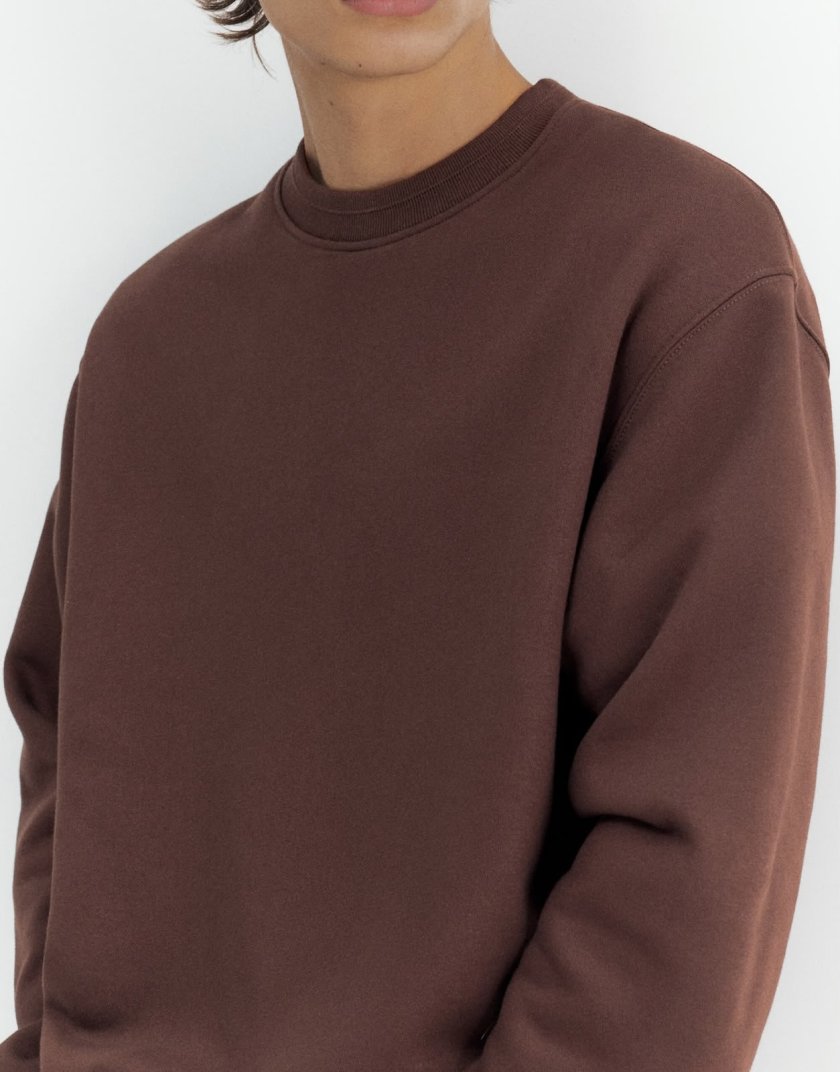 Pull&Bear Pull&Bear Relaxed fit sweatshirt in sky blue — Chocolate