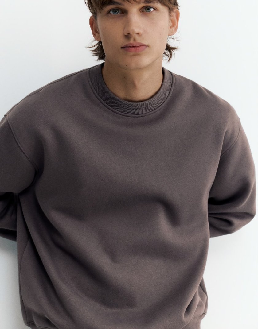 Pull&Bear Pull&Bear Relaxed fit sweatshirt in sky blue — Grey