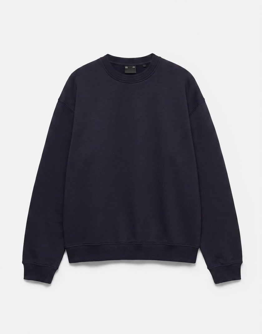Pull&Bear Pull&Bear Relaxed fit sweatshirt in sky blue — Navy