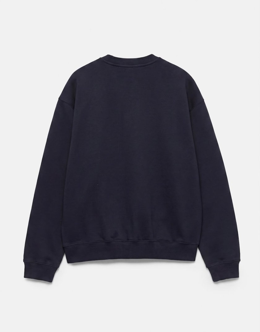 Pull&Bear Pull&Bear Relaxed fit sweatshirt in sky blue — Navy