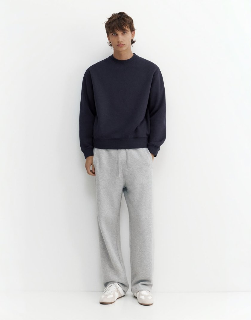 Pull&Bear Pull&Bear Relaxed fit sweatshirt in sky blue — Navy