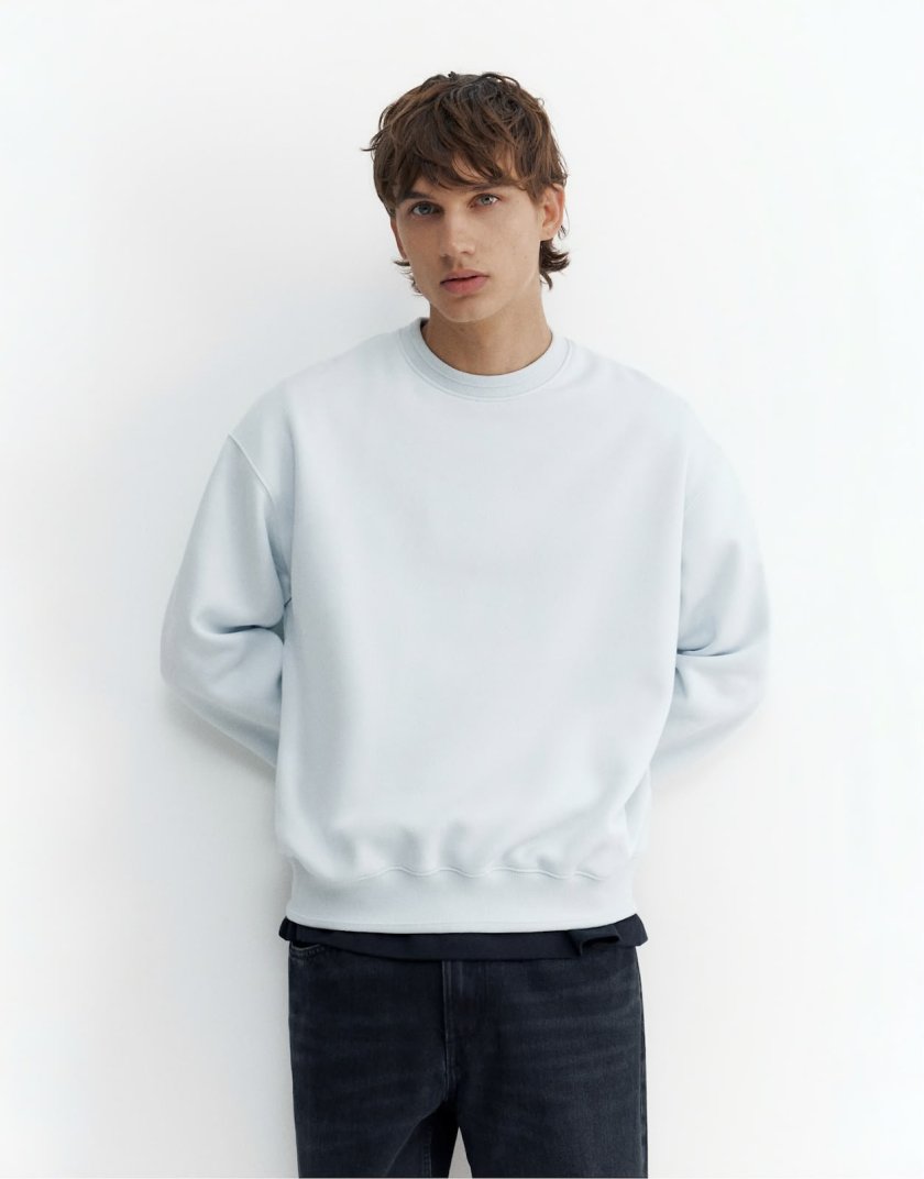 Pull&Bear Pull&Bear Relaxed fit sweatshirt in sky blue — Sky blue