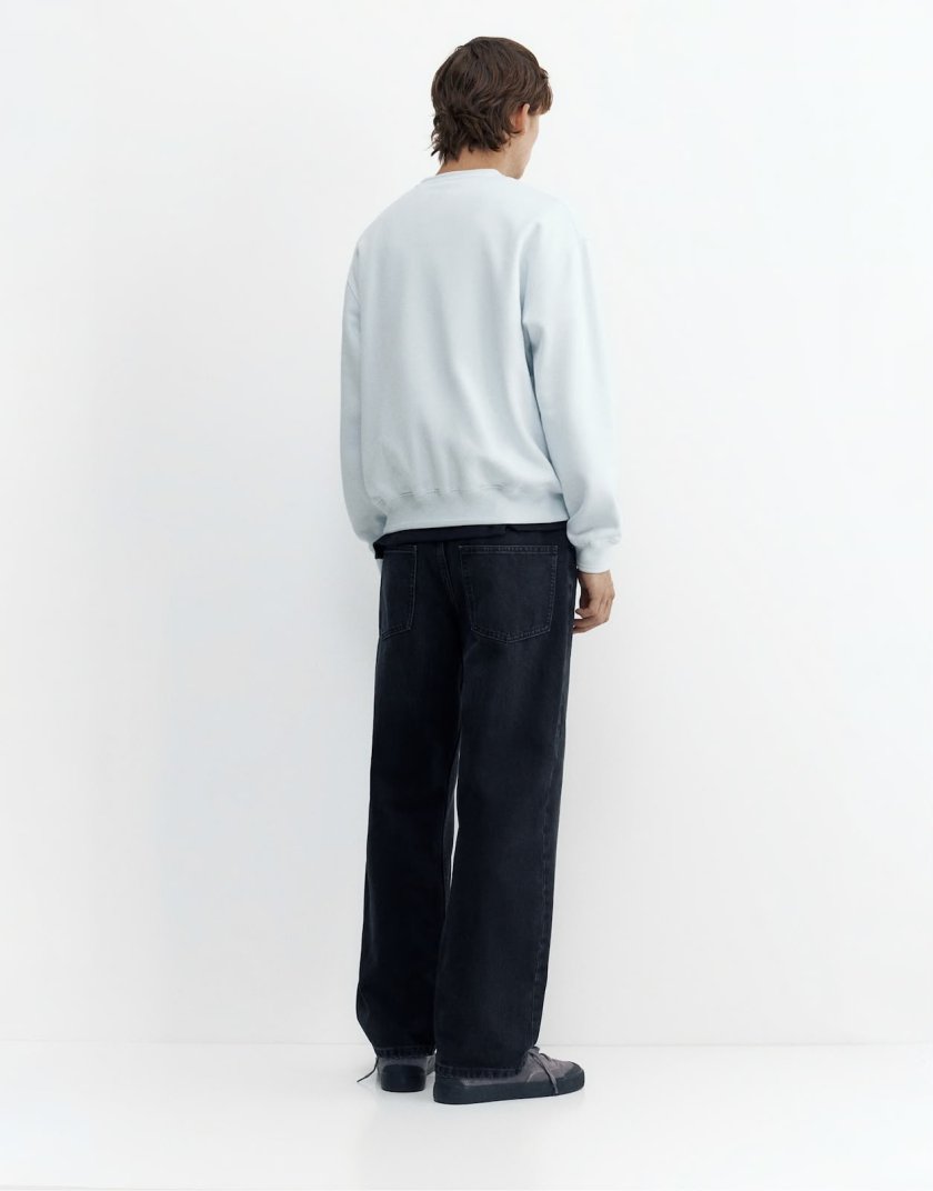Pull&Bear Pull&Bear Relaxed fit sweatshirt in sky blue — Sky blue