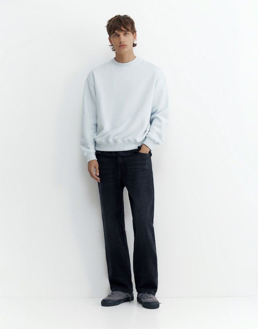 Pull&Bear Pull&Bear Relaxed fit sweatshirt in sky blue — Sky blue