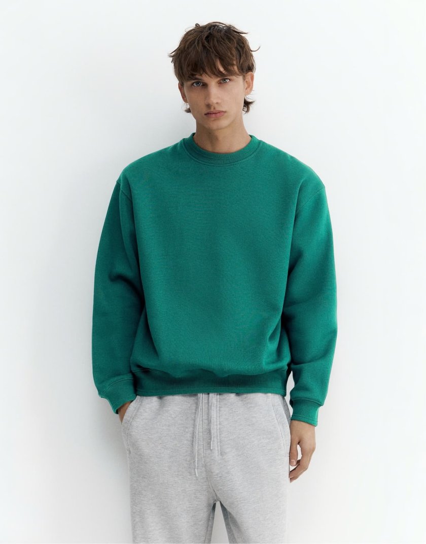 Pull&Bear Pull&Bear Relaxed fit sweatshirt in sky blue — Teal