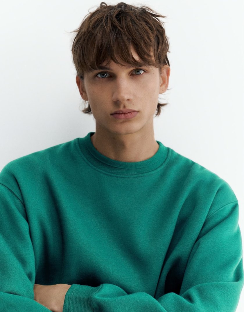 Pull&Bear Pull&Bear Relaxed fit sweatshirt in sky blue — Teal