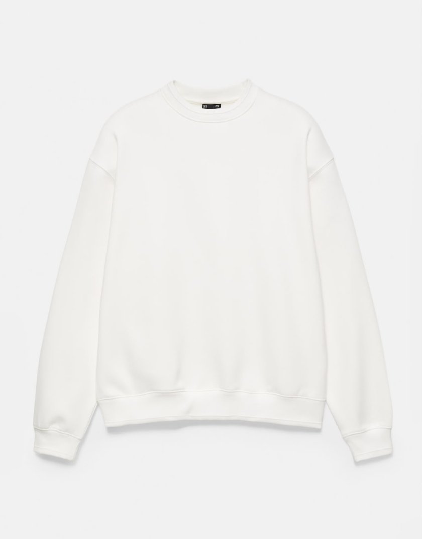 Pull&Bear Pull&Bear Relaxed fit sweatshirt in sky blue — White