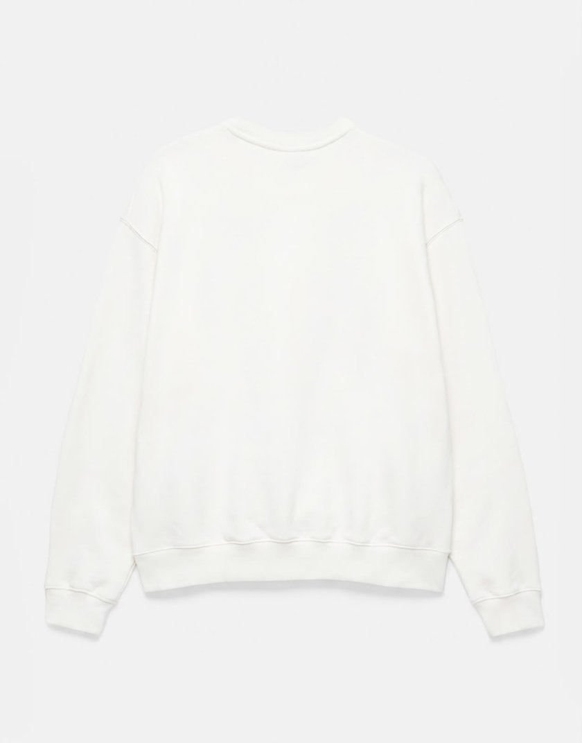 Pull&Bear Pull&Bear Relaxed fit sweatshirt in sky blue — White