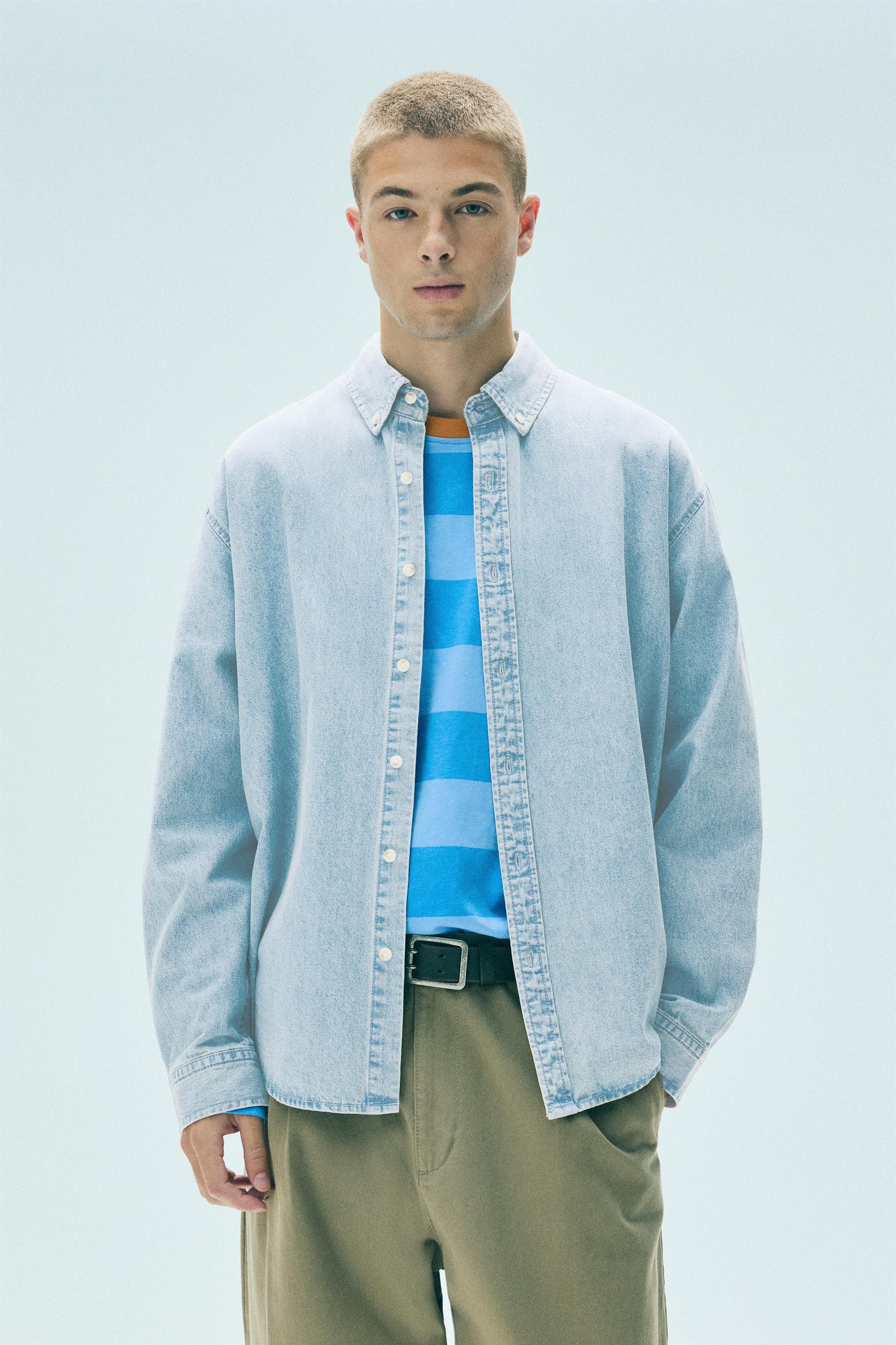 Chemise en jean manches longues