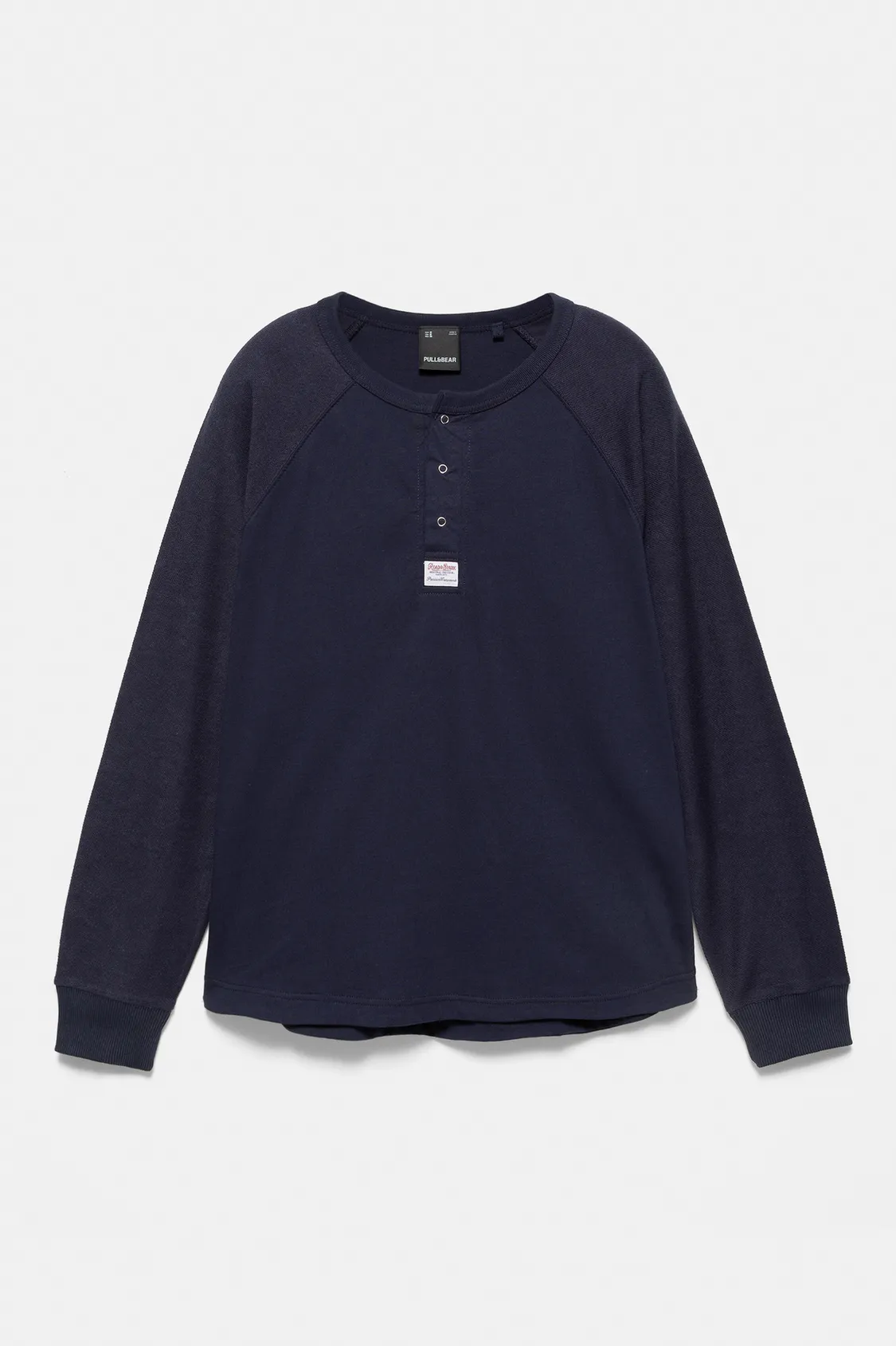 Navy Henley Long Sleeve T-Shirt — Navy